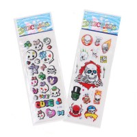 Audited Wenzhou Factory Supply Kids Safe Eco-friendly PVC EN71.123 Passed Adhesive Cartoon Custom Puffy Stickers