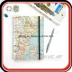 Customized Map Pattern Hard Cover Travel Themed Journal Notebook A4